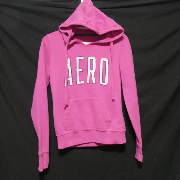 AEROPOSTALE | medium | Pink Hooded Sweatshirt / Hoodie | Kangaroo Pockets | GUC - Picture 1 of 16